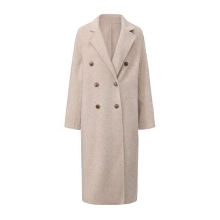 Camel down cashmere coat